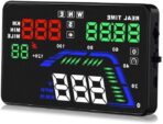 Pyle Universal 5.5’’ Car HUD Head-Up Display Multi-Color Windshield Screen Projector Vehicle Speed & GPS Navigation Compass, Plug & Play, With Speed, Time, Altitude & More (PHUD15)