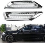 Modified car stickers Universal Car Air Chrome Side Vent Decor Sticker Accessories,1 Pair - Image 5