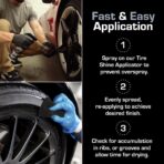Ethos Graphene Shine - Trim & Tire Shine Spray, High Sheen, Non Greasy, Sling Free Finish! Conditions and Protects Rubber with UV Protection (16 Oz) - Image 5