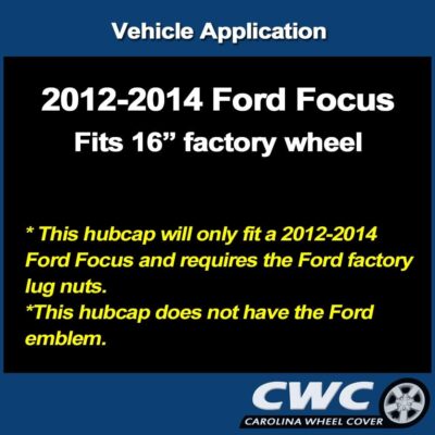 Premium Replica Hubcap - Replacement for Ford Focus 2012-2014 - Replacement 16-inch Wheel Cover (1 Piece) - Image 4