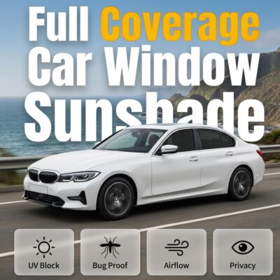 2 Pack Car Window Shades, 2026 New Stretchy Mesh Car Window Screens Sun Shades, Nets Covers for Sedan, SUV, Rear Side Window, Front Side Window (Small Size, Rear Side) - Image 2