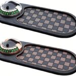 Multifunctional Car Anti-Slip Mat, Dashboard Mat with Temporary Parking Number Display, One-Size-Fits-All Anti-Slip Car Mat with 360° Rotatable Phone Bracket (Style A+B-2)