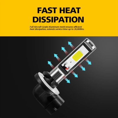 AUXLIGHT 881 889 886 894 862 896 898 LED Fog Light Bulbs 6000K Xenon White, Super Bright High Power COB Chips LED Fog Daytime Running Lights DRL Bulbs Replacement for Cars, Trucks (Pack of 2) - Image 7