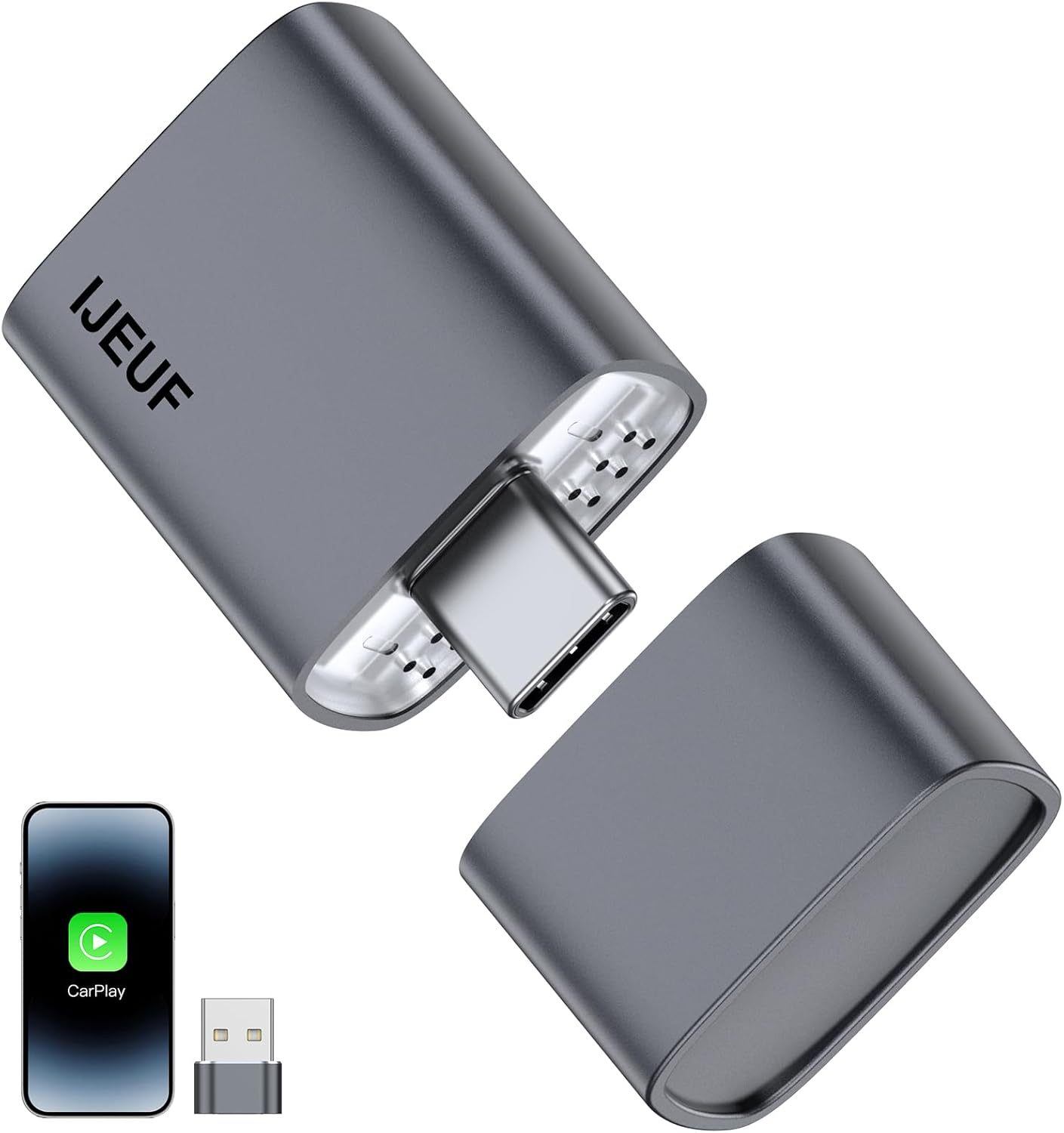 61Va4NCZuL._AC_SL1500_.jpg Wireless CarPlay Adapter for Apple iPhone 2026 Upgrade, Converts Factory Wired to Wireless, No Delay, Stable Connection, Mini Apple Carplay Wireless Adapter for iOS 10+ and Car from 2018+,USB/Type C - Image 1