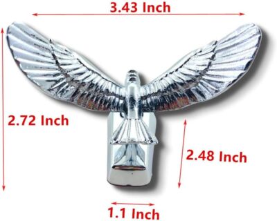 3D Emblem Eagle Auto Car Front Cover Chrome Hood Ornament Sticker Badge Bonnet Motorcycle Decoration Styling Accessories - Image 4