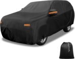 X AUTOHAUX Car Cover Outdoor Waterproof Sun Rain Snow Hail Protection with Left Side Door Zipper 210D-PU for Ford Expedition
