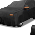 X AUTOHAUX Car Cover Outdoor Waterproof Sun Rain Snow Hail Protection with Left Side Door Zipper 210D-PU for Ford Expedition