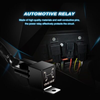 Nilight LED Light Bar Wiring Harness Kit 16AWG 12V On Off Waterproof Switch Power Relay Blade Fuse-2 Lead,2 Years Warranty (10020W), Black, Red, Blue, Green - Image 6