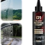 D1 Glass Polishing Liquid, 2025 New Car Glass Oil Film Remover and Auto Scratch Repair Compound, Car Glasses Polishing Compound, Anti-Fog Hydrophobic Coating Spray with Sponge (black-1pcs)