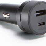 Mophie 42W Dual USB-C + USB-A Car Charger, Universal AUX Compatibility, LED Indicator, Fast Charging, Multi-Device