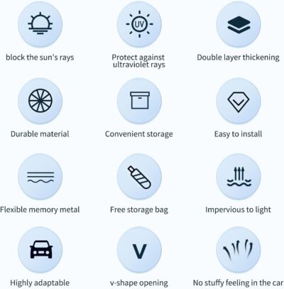 Car Front Windshield Sun Shade, Vehicle Sun Protection Shield, Must-Have Interior Accessories for Summer, Foldable Sunshade Cover, Sunshield for The Interior Cool, New Car Heat Shield - Image 3