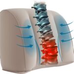 Lumbar Support Pillow for Office Chair and Car Seat, Inflatable Travel Back Rest Cushion for Airplane,Versatile Use Lower Back Cushion,Back Support Pillow, Protable Foldable Design