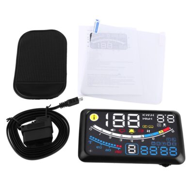 Universal 5.9" Car HUD Display MPH/KM/h Over Speed Limit Warning Plug and Play Projector with Film for Cars with OBDII or EUOBD Interface Plug - Image 6