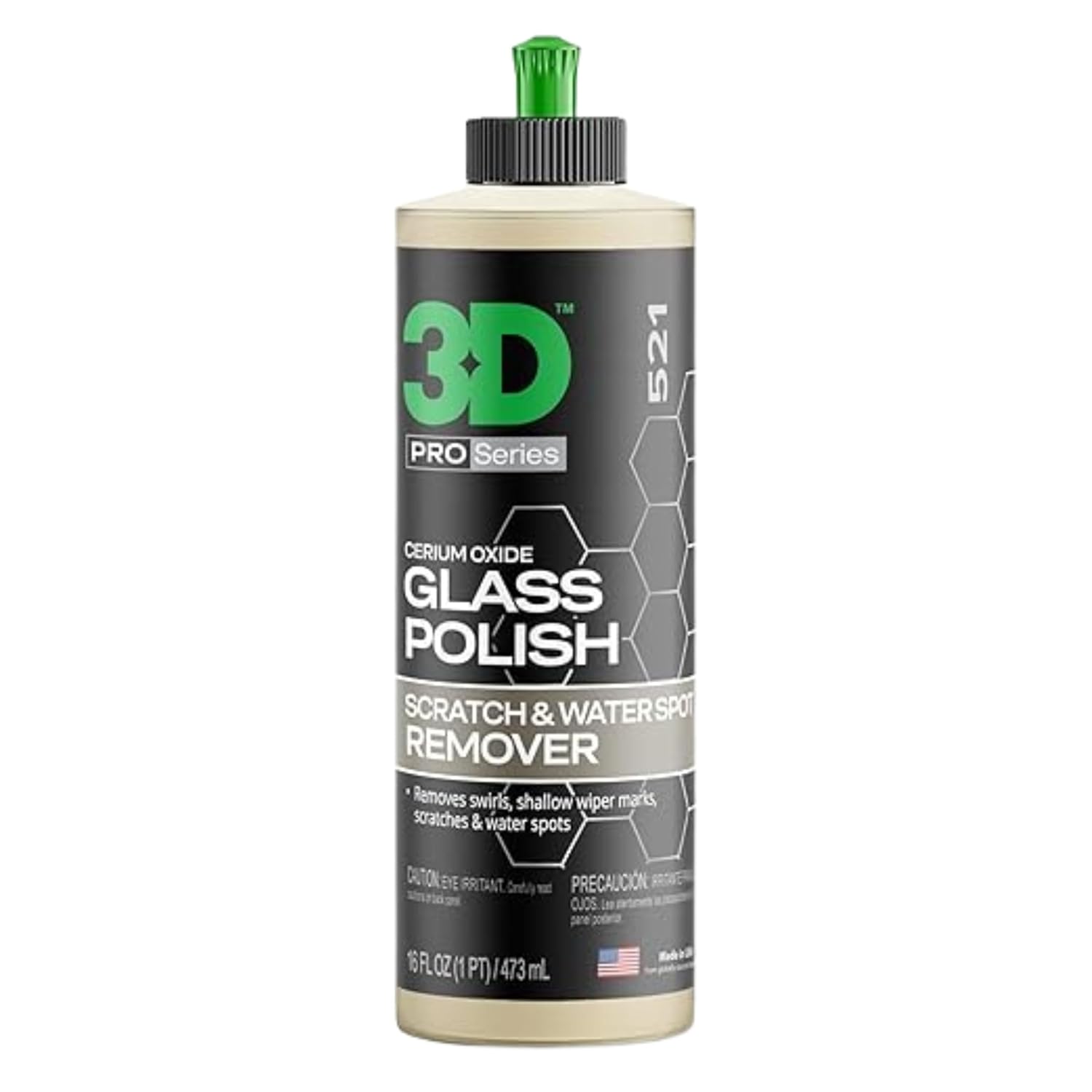61WcReA8fwL._SL1500_.jpg 3D Glass Polish – Cerium Oxide Glass Scratch Remover for Car Windows – Restores Clarity & Removes Wiper Marks, Swirls, Water Spots - 16oz - Image 1