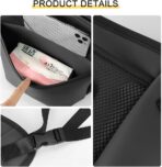 Tumecos Car Handbag Holder Between Seats, Multifunctional Car organizer for Center Armrest Box,Car Storage Bag Pocket Handbag Purse Holder for Storage, Large capacity, wear resistant(Black) - Image 4