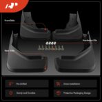A-Premium Set of 4PCS Mud Flaps Splash Guards Mudguards Mudflaps with Hardware Kits Accessory Compatible with Ford Escape 2013-2019, (w/o Fender Flares), Black Color, Front LH RH and Rear LH RH - Image 3