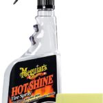 Meguiar's Hot Shine High Gloss Tire Spray (24 oz.) Bundle with 1 Applicator Pad (2 Items)