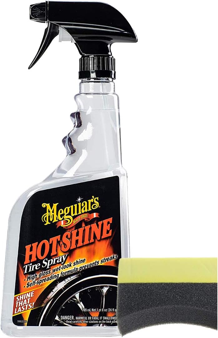 61XM9Ys5BFL._AC_SL1100_.jpg Meguiar's Hot Shine High Gloss Tire Spray (24 oz.) Bundle with 1 Applicator Pad (2 Items) - Image 1
