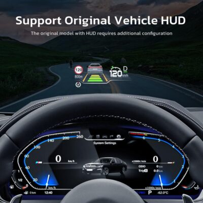12.3 inch Digital Speedometer Replacement with HUD for 2011 2012 2013 2014 2015 2016 2017 BMW 5 Series F10 F11 F18 LCD car Dashboard Digital Gauge Instrument Cluster Digital Panel - Image 4