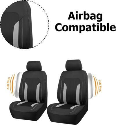 Car Front Seat Covers, Breathable Automotive Front Seat Headrest Covers, Waterproof Comfortable Vehicle Seat Headrest Protection Accessories, Universal for RV, SUV, Truck - Image 4