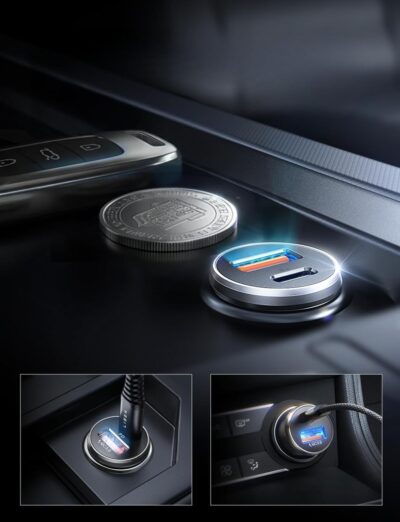 Car Charger PD30W+22.5W 12V-24V USB Charger Adapter Portable Mini USBC Cars Fast Charging Adapter - Image 4