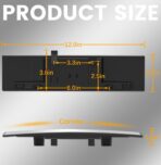 Rear View Mirror, Chrome Anti-glare Panoramic Rear Mirrors Universal 12 Inch Convex Car Interior Clip on Extra Big Wide Angle Rearview Mirror Extender to Reduce Blind Spot for Car SUV Trucks - Image 7