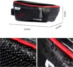 Bike Frame Bag, Bike Phone Mount, Waterproof Cycling Front Top Tube Pouch Pannier Bicycle Frame Phone Holder Crossbar Storage Bags for iPhone 13 12 11 Pro MAX XS XR X 8 7 Plus Smartphones Below 6.5'' - Image 3