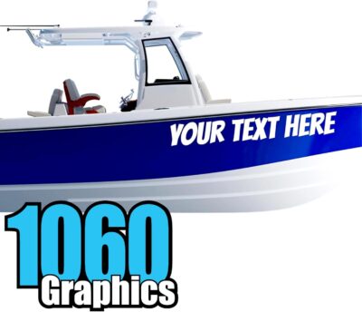 Custom Vinyl Boat Numbers & Letters (Two Decals) Marine Lettering Stickers - Image 11