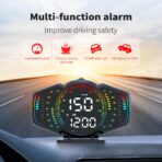 G18 Head Up Display, HUD Display for Cars Windshield, GPS Digital Speedometer MPH for All Cars, Car Compass, Altimeter, Multi-Function Display, Direction, Gradiometer - Image 6