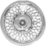 Set of 4 15" Lace Spoke Wheel Covers - Chrome - Image 2