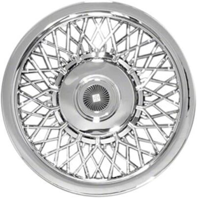 Set of 4 15" Lace Spoke Wheel Covers - Chrome - Image 2