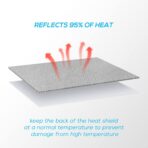 FLASLD Aluminized Heat Shield Thermal Barrier Adhesive Backed Heat Sleeve Up to 2000 Degrees Fahrenheit (12'' X 40'') - Image 4
