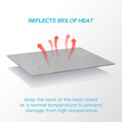 FLASLD Aluminized Heat Shield Thermal Barrier Adhesive Backed Heat Sleeve Up to 2000 Degrees Fahrenheit (12'' X 40'') - Image 4