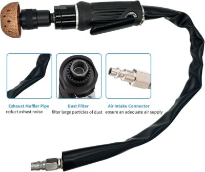 Air Tire Repair and Polish Patch Kit with 2500 RPM tire Buffer, Inner Liner Scraper, Patch Roller, and Durable Buffing Wheel for Tire Maintenanc - Image 3