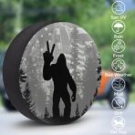 Spare Tire Cover Bigfoot American Flag Wheel Covers Protectors Waterproof Dust-Proof Universal Fit Trailer, RV, SUV and Many Vehicle (14" for tire Diameter 25.59"-27.16") - Image 3