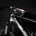 Bike Frame Bag, Bike Phone Mount, Waterproof Cycling Front Top Tube Pouch Pannier Bicycle Frame Phone Holder Crossbar Storage Bags for iPhone 13 12 11 Pro MAX XS XR X 8 7 Plus Smartphones Below 6.5'' - Image 4