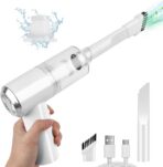 Mini Car Vacuum Cleaner(4500 pa) Portable Cordless Rechargeable,Tiny Handheld Vacuum, Computer Hand Vacuum for Keyboard and Laptop, Mini Hand Held Vac for Car and Home /V01/White