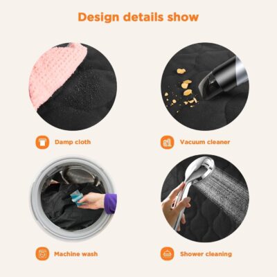 Shodu Waterproof Dog Car Seat Cover for Back Seat,Collapsible Scratchproof Dog Car Seats Covers,Nonslip Dogs Seat Cover with Mesh Window,Storage Pocket,Side Flaps,Universal Size Fit for Car/Truck/SUV - Image 6