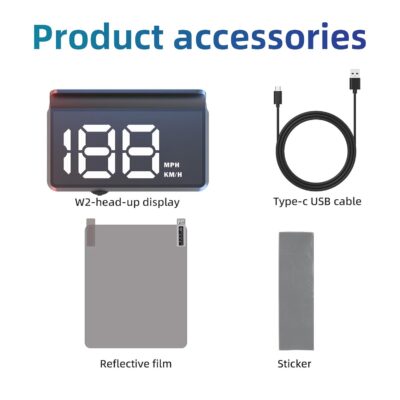 ARTILAURA Digital Speedometer Car HUD Head Up Display MPH KM/H, Overspeed Alarm, Automatic Photosensitive, 3 Level Speed Alarm Plug-and-Play for All Vehicle (White) - Image 7