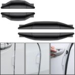 4 PCS Car Door Anti-Collision Strip, Rearview Anti-Impact Sticker, Door Protection Decorative Covers, Door Edge Bumper Guard, Universal Car Side Door Edge Protector (Black) - Image 6