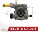 The ROP Shop 3000 PSI 2.5 GPM Horizontal 3/4" Shaft Pressure Washer Water Pump Compatible for Karcher K2400HH, G2400HH, Honda GC160 - Image 3