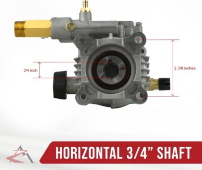 The ROP Shop 3000 PSI 2.5 GPM Horizontal 3/4" Shaft Pressure Washer Water Pump Compatible for Karcher K2400HH, G2400HH, Honda GC160 - Image 3