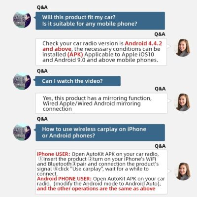 Carlinkit Wireless CarPlay USB Adapter Only Compatible with Android car radios. only for Android Version 4.4.2 or Above. APK Must be Successfully Installed Before use. Model:CPC200-CCPA - Image 2