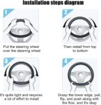 Mandark Car Steering Wheel Cover, 15 Inchs Microfiber Leather Non-Slip Vehicle Steering Wheel Protector, Breathable Auto Interior Protection Accessories, Universal for SUV Sedan Truck (Black/Brown) - Image 6