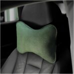 Osilly Car Headrest Pillow, Soft Comfortable Breathable Memory Foam Ergonomic Design Automotive Neck Pillow Cushion with Adjustable Strap for Neck Pain Pressure Relief, Universal Fit（Green）