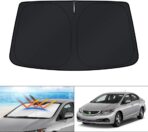 KUST Windshield Sun Shade for 2006-2015 Honda Civic Accessories, Custom Fit 4 Layers Car Honda Civic Front Window Sunshade Foldable Sun Visor Protector Blocks UV Rays Keep Your Car Cooler