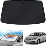 KUST Windshield Sun Shade for 2006-2015 Honda Civic Accessories, Custom Fit 4 Layers Car Honda Civic Front Window Sunshade Foldable Sun Visor Protector Blocks UV Rays Keep Your Car Cooler