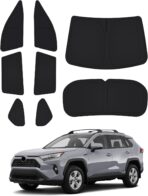 Window Shades for Toyota RAV4 2019-2025 Accessories Windshield Sun Shade Side Rear Window Covers Sunshade Sun Visor Shield Privacy Protection for Camping Keep Vehicle Cool Black 8PCS