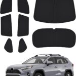 Window Shades for Toyota RAV4 2019-2025 Accessories Windshield Sun Shade Side Rear Window Covers Sunshade Sun Visor Shield Privacy Protection for Camping Keep Vehicle Cool Black 8PCS