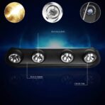 PM PERFORMOTOR Universal 39" W x 10" D x 6" H Roof Mounted Fog Lights Lamps+Switch+Bulbs,Clear Lens - Image 3